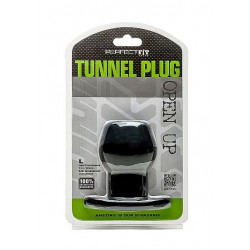 PERFECT FIT PLUG TUNNEL SILICONA NEGRO L