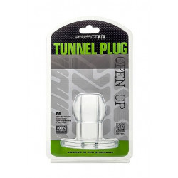 PERFECT FIT PLUG TUNNEL SILICONA TRANSPARENTE M