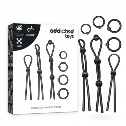 ADDICTED TOYS KIT DE 7 ANILLAS SILICONA FLEXIBLE