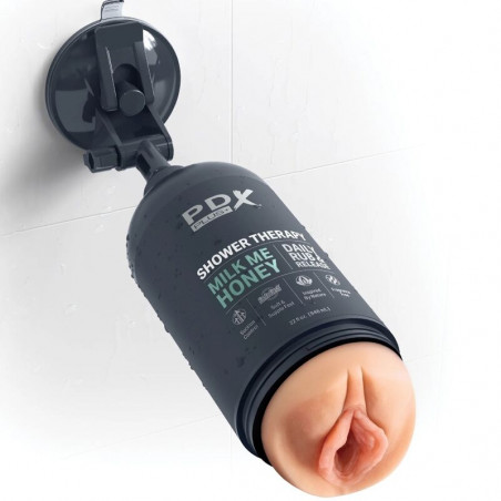 PDX PLUS - MASTURBADOR STROKER DISEÑO DISCRETO DE BOTE CHAMPU MILK ME HONEY