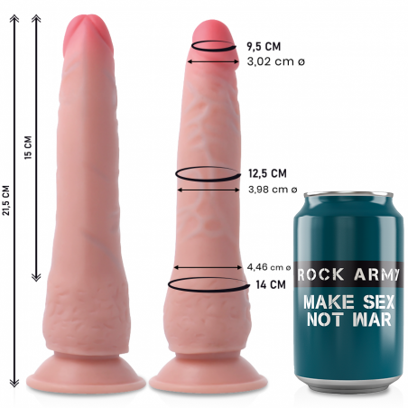 ROCKARMY - DUAL DENSITY CRUSADER DILDO REALISTA 21,5 CM