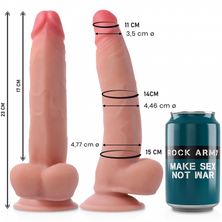 ROCKARMY - DUAL DENSITY LEOPARD DILDO REALISTA 23 CM