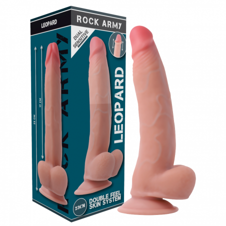 ROCKARMY - DUAL DENSITY LEOPARD DILDO REALISTA 23 CM