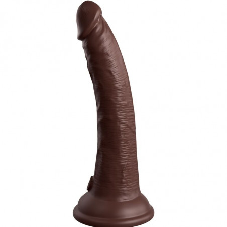 KING COCK ELITE - DILDO REALISTICO SILICONA 17.8 CM MARRON