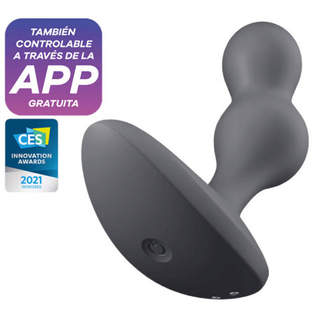 SATISFYER DEEP DIVER PLUG VIBRADOR APP - GRIS