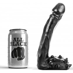 ALL BLACK - DILDO REALISTICO 19 CM