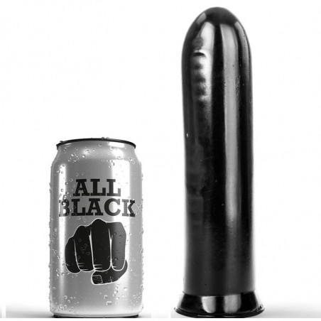 ALL BLACK - DILDO NEGRO 19 CM