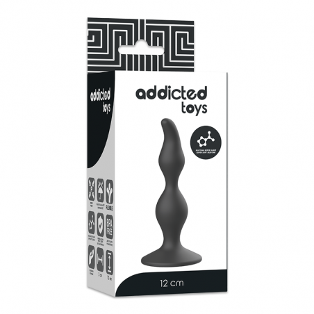 Plug Anal Negro Addicted Toys 12cm | Sweet Sin Erotic