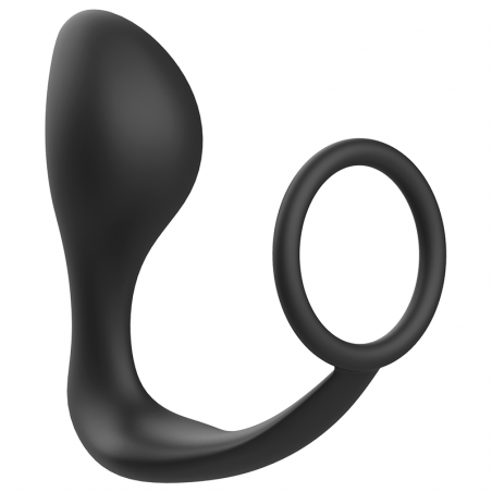 Plug Anal con Anillo Silicona Negro Addicted Toys - Sweet Sin Erotic