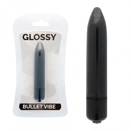 Glossy Thin Vibrador Negro | Sweet Sin Erotic