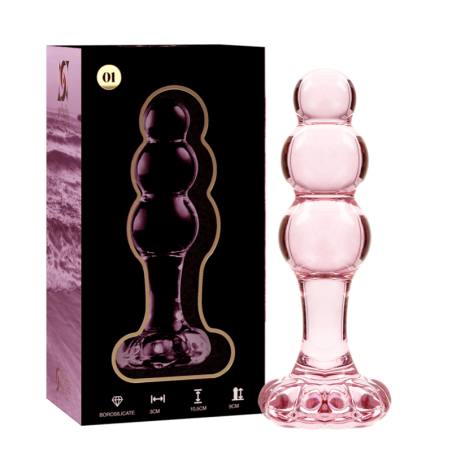 NEBULA SERIES BY IBIZA - MODELO 1 PLUG CRISTAL BOROSILICATO 10.7 X 3 CM TRANSPARENTE