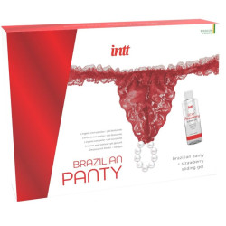 INTT Panty Roja con Perlas  + Lubricante | Sweet Sin Erotic
