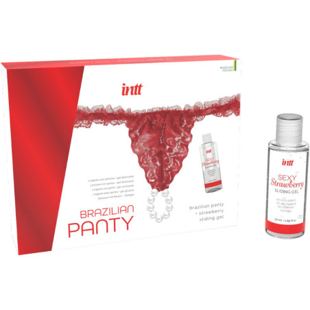 INTT Panty Roja con Perlas  + Lubricante | Sweet Sin Erotic