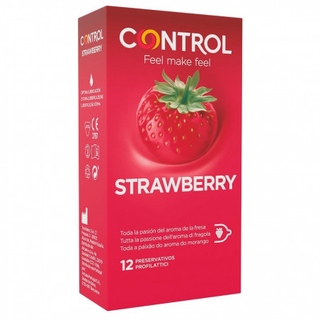 Preservativos Adapta Fresa 12 Uds - CONTROL | Sweet Sin Erotic