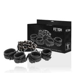 FETISH SUBMISSIVE - SET ATADURAS CAMA LUXURY CON FORRO DE NOPRENO