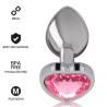 INTENSE - PLUG ANAL METAL ALUMINIO CORAZÓN ROSA TALLA M