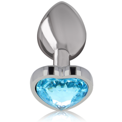 INTENSE - PLUG ANAL METAL ALUMINIO CORAZÓN AZUL TALLA M