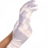 LEG AVENUE GUANTES SATIN BLANCO