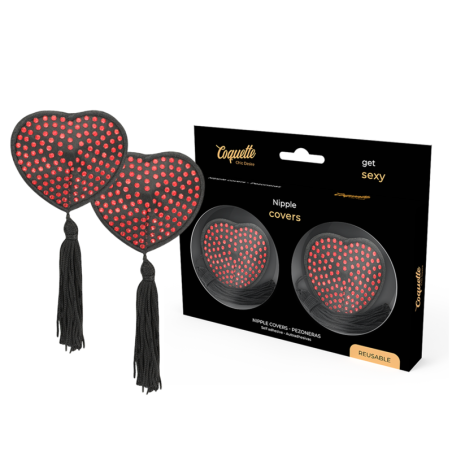 COQUETTE CHIC DESIRE -  CUBRE PEZONES ROJO / NEGRO