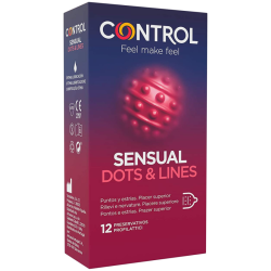 Preservativo Sensual Dots & Lines 12 Uds - CONTROL | Sweet Sin Erotic