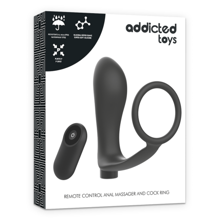 Anilla con Plug Anal Control Remoto Negro | Sweet Sin Erotic