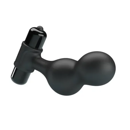 MR PLAY - PLUG ANAL VIBRADOR DE SILICONA NEGRO | Sweet Sin Erotic