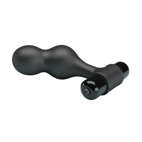 MR PLAY - PLUG ANAL VIBRADOR DE SILICONA NEGRO | Sweet Sin Erotic