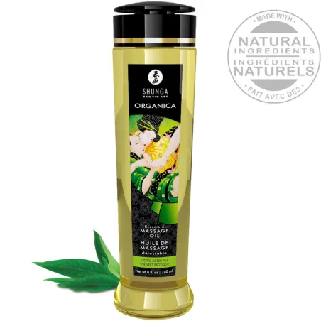 SHUNGA - ACEITE DE MASAJE ORGANICO TE VERDE 240 ML