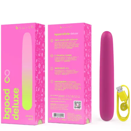 B SWISH - BGOOD INFINITE DELUXE VIBRADOR RECARGABLE SILICONA ROSA