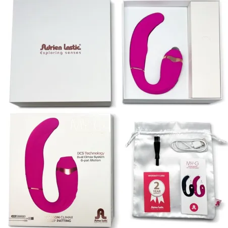 ADRIEN LASTIC - MYG SUCCIONADOR CLITORIS Y ESTIMULADOR G-SPOT ROSA