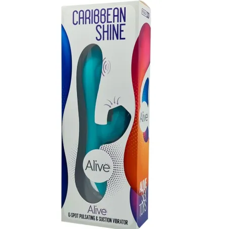 ALIVE - CARIBBEAN SHINE VIBRADOR  SUCCIONADOR AZUL