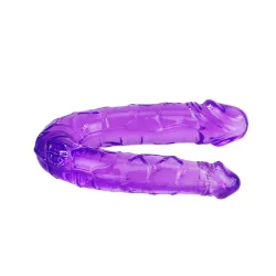 DILDO DOBLE EN GELATINA FLEXIBLE LILA | Sweet Sin Erotic