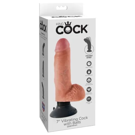 Dildo KING COCK Natural 17.78 cm | Sweet Sin Erotic