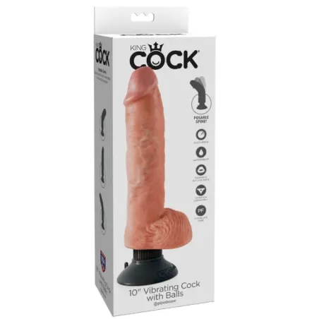 Dildo Vibrador KING COCK Carne | Sweet Sin Erotic