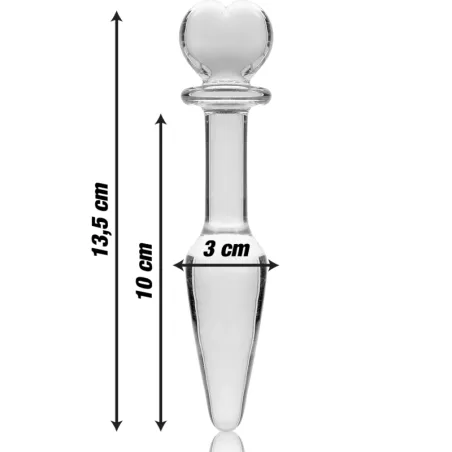 NEBULA SERIES BY IBIZA - MODELO 7 PLUG CRISTAL BOROSILICATO 13.5 X 3 CM TRANSPARENTE