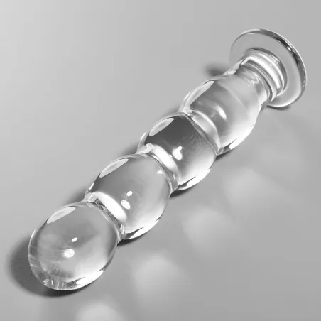 NEBULA SERIES BY IBIZA - MODELO 10 DILDO CRISTAL BOROSILICATO 16.5 X 3.5 CM TRANSPARENTE