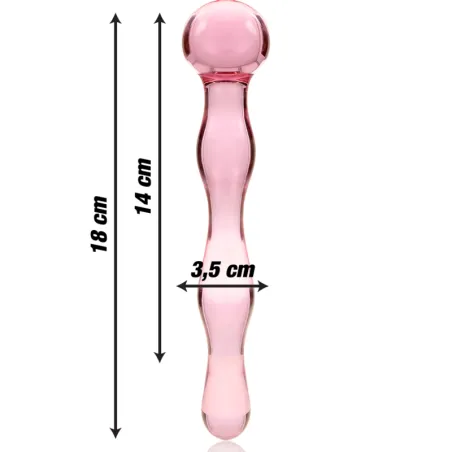 NEBULA SERIES BY IBIZA - MODELO 13 DILDO CRISTAL BOROSILICATO 18 X 3.5 CM TRANSPARENTE