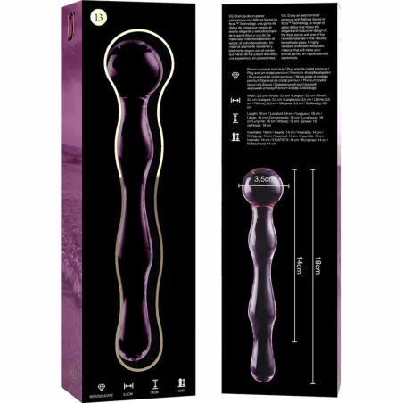 NEBULA SERIES BY IBIZA - MODELO 13 DILDO CRISTAL BOROSILICATO 18 X 3.5 CM TRANSPARENTE