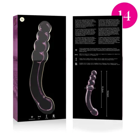 NEBULA SERIES BY IBIZA - MODELO 14 DILDO CRISTAL BOROSILICATO 18.5 X 3 CM TRANSPARENTE