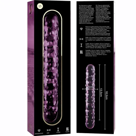 NEBULA SERIES BY IBIZA - MODELO 15 DILDO CRISTAL BOROSILICATO 18.5 X 3 CM TRANSPARENTE