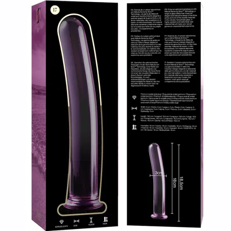 NEBULA SERIES BY IBIZA - MODELO 17 DILDO CRISTAL BOROSILICATO 18.5 X 3 CM TRANSPARENTE