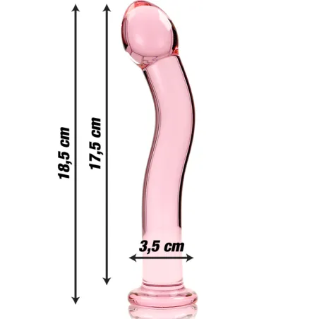 NEBULA SERIES BY IBIZA - MODELO 18 DILDO CRISTAL BOROSILICATO 18.5 X 3.5 CM TRANSPARENTE