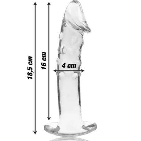 NEBULA SERIES BY IBIZA - MODELO 19 DILDO CRISTAL BOROSILICATO 18.5 X 4 CM TRANSPARENTE