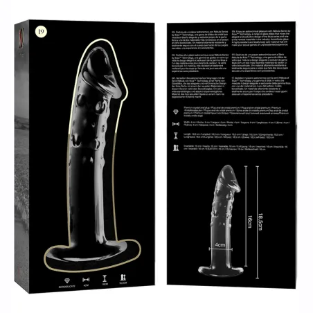 NEBULA SERIES BY IBIZA - MODELO 19 DILDO CRISTAL BOROSILICATO 18.5 X 4 CM TRANSPARENTE