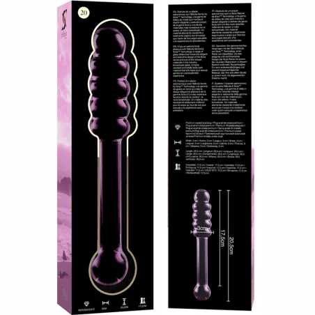 NEBULA SERIES BY IBIZA - MODELO 20 DILDO CRISTAL BOROSILICATO 20.5 X 3 CM TRANSPARENTE