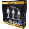 ALIVE - ANAL PLEASURE KIT 3 PLUG METAL