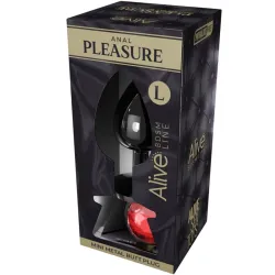 ALIVE - ANAL PLEASURE MINI PLUG METAL ROJO TALLA L