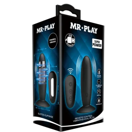 Plug Anal Vibrador Mr.Play Negro | Sweet Sin Erotic