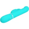 PRETTY LOVE - VIBRADOR COALE RABBIT PERLAS VERDE AGUA