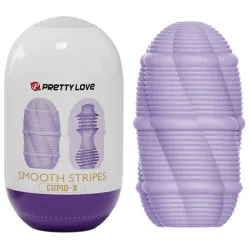 PRETTY LOVE - HUEVO MASTURBADOR SMOOTH STRIPES CUPID